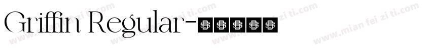 Griffin Regular字体转换